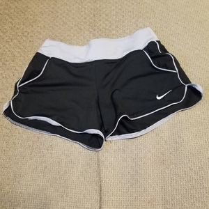 Nike Girls Running Athletic Shorts Black Gray S
